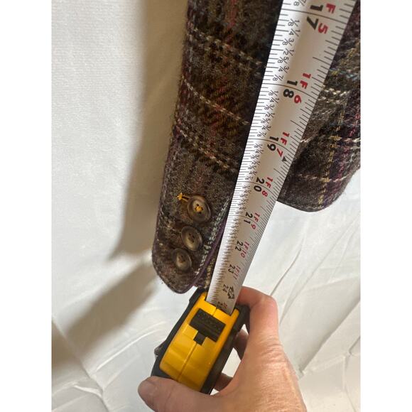 Boden British tweed wool blazer plaid women’s 8 - Picture 9 of 9